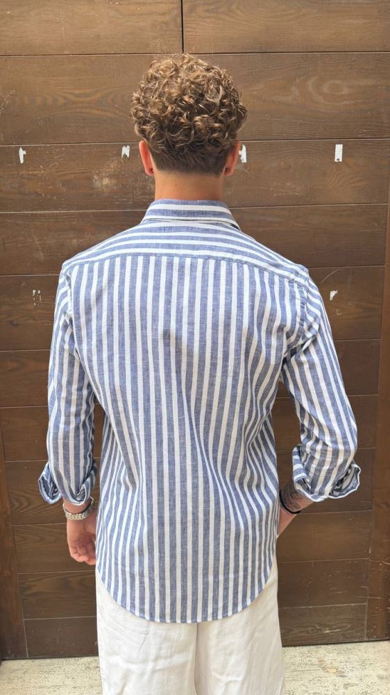 Antonio D'anna - Camicia Riga Larga