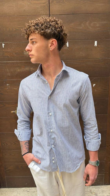 Antonio D'anna - Camicia Riga Stretta