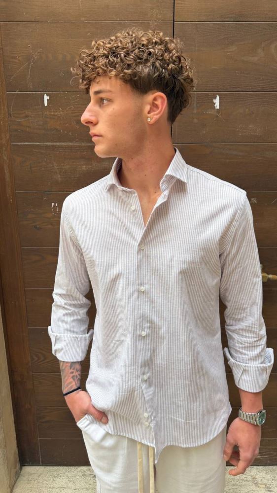 Antonio D'anna - Camicia Riga Stretta