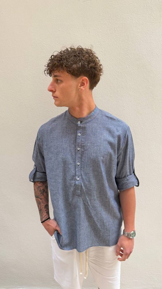 Antonio D'anna - Camicia collo Coreana 4 botton