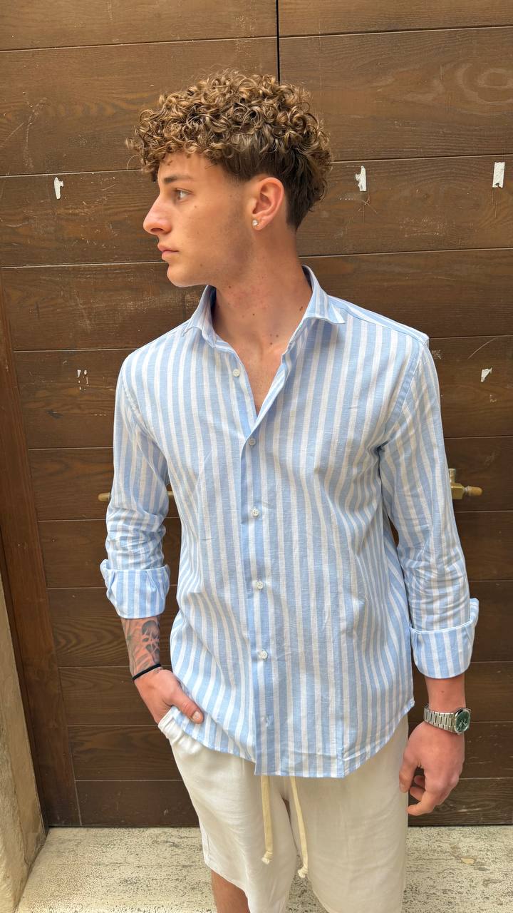 Antonio D'anna - Camicia Riga Larga