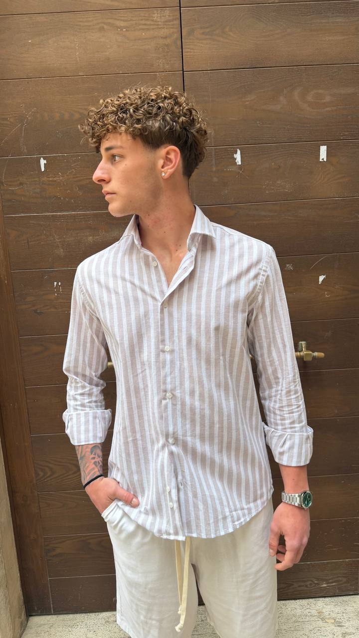 Antonio D'anna - Camicia Riga Larga