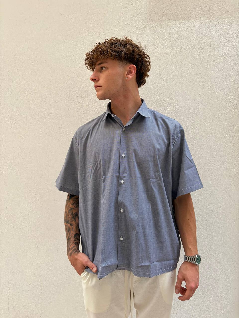 Antonio D'anna - Camicia Mezza Manica Over